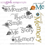 ScrapSimple Word Art Templates: Newsprint Titles