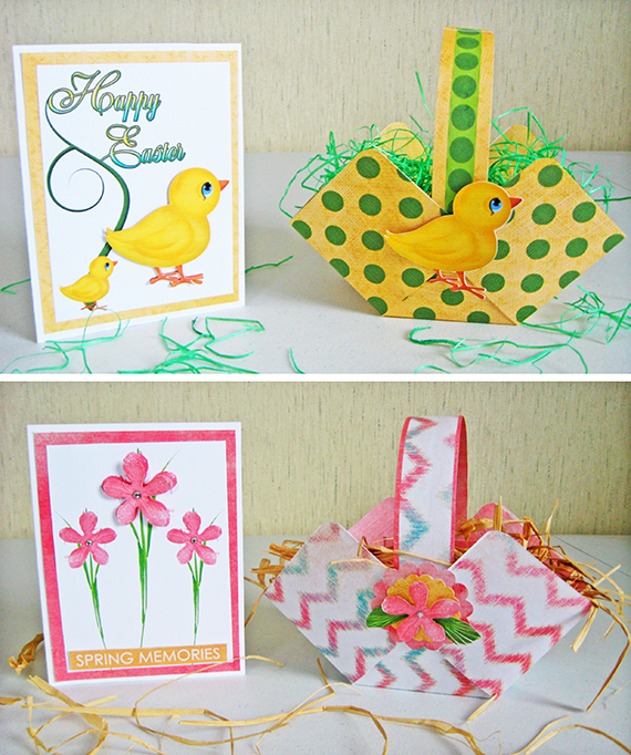 Printable Easter and Spring Basket and Card Sets - Scrap Girls