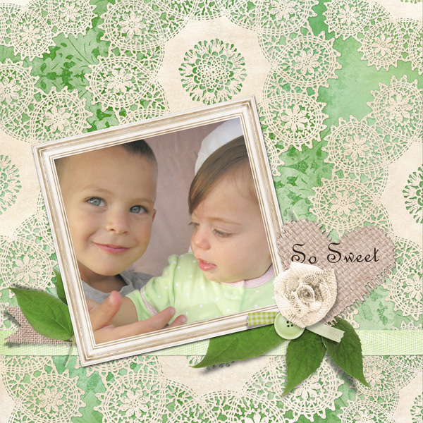 A layout that features digital scrapbook papers prominently