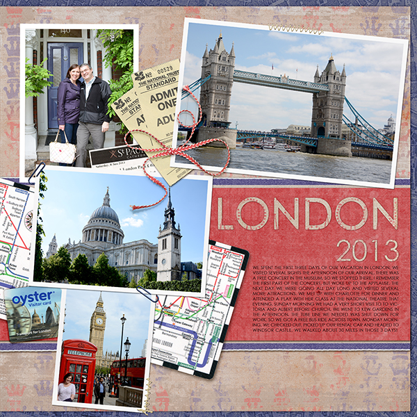 travel digital scrapbook page right