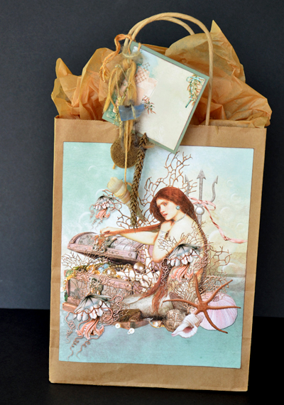 printable mermaid gift bag
