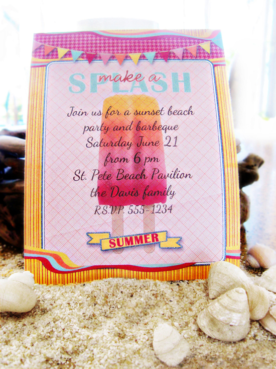 beach invite using scrapsimple club