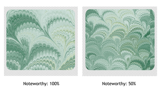 Examples of one style with different sized patterns