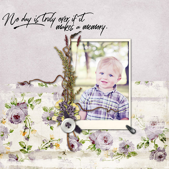 scrapbook layout using Perfection club