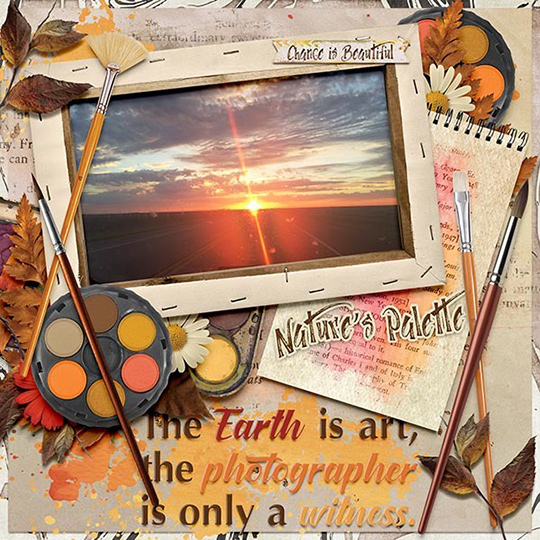 Scrapbook page uses Artistic Autumn SG Club