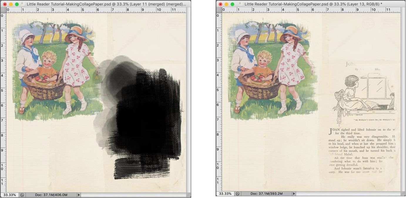 creating custom collage paper